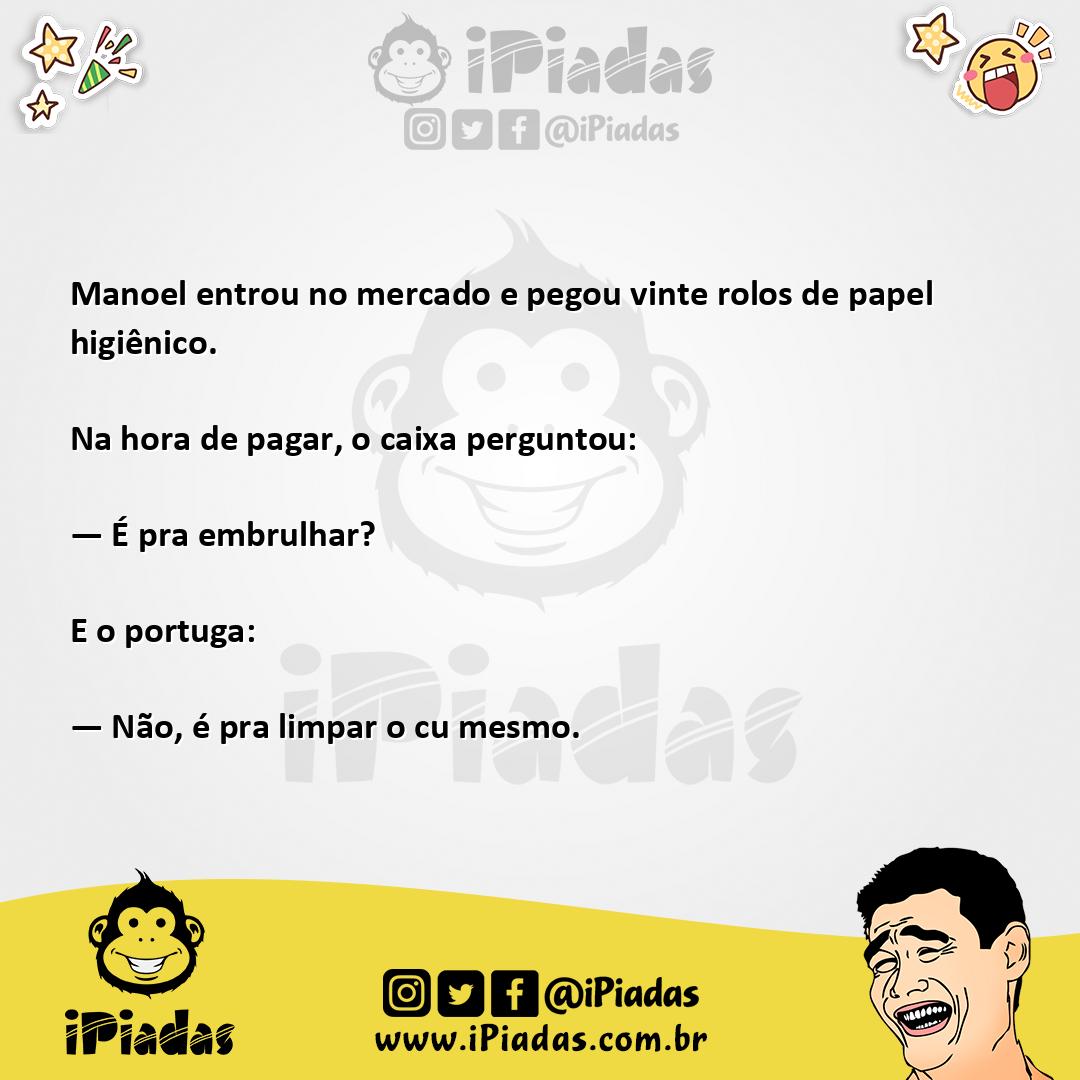 Ilustração da piada Manoel e o papel no iPiadas