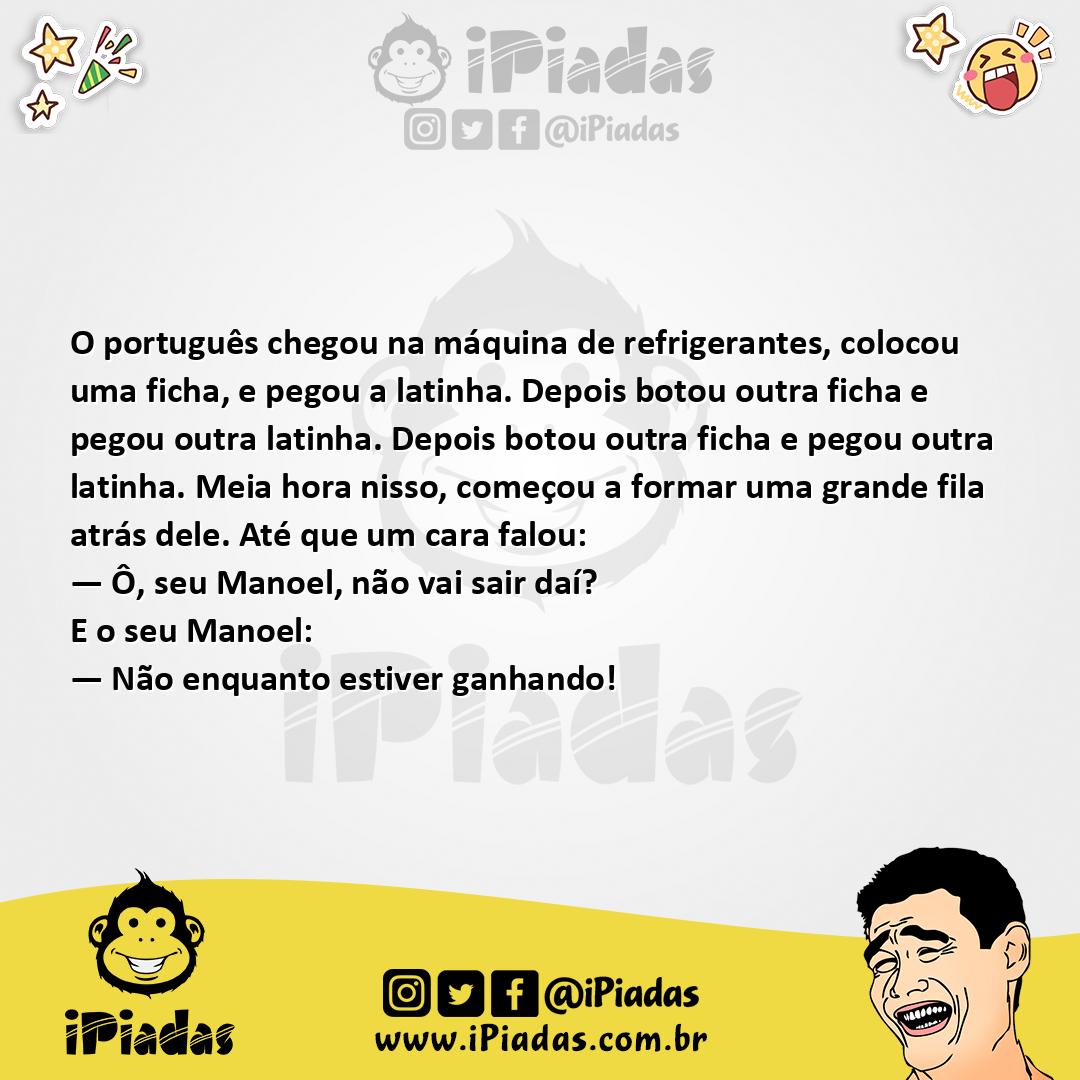 Ilustração da piada Máquina de Refrigerante no iPiadas