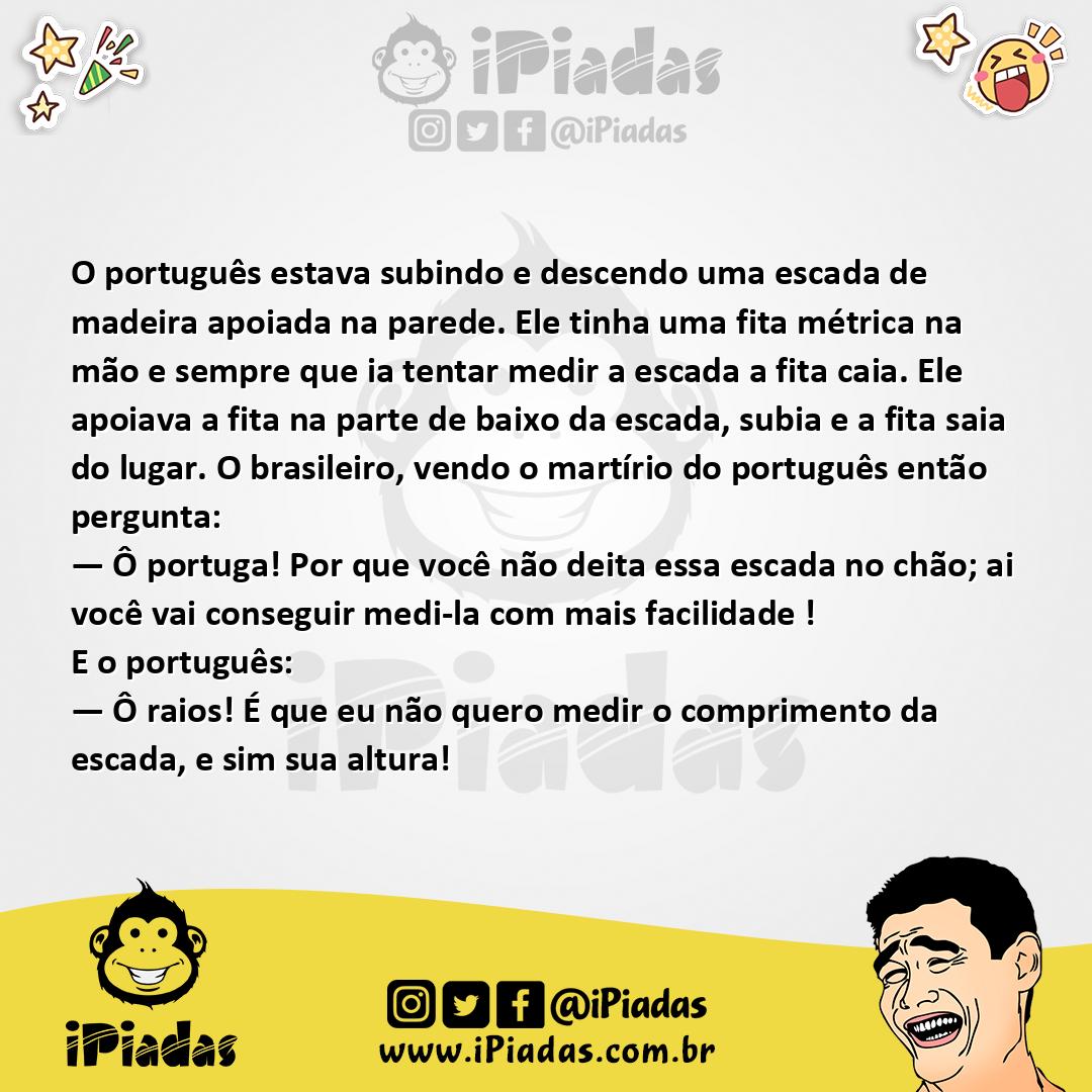 Ilustração da piada Medindo a Escada no iPiadas