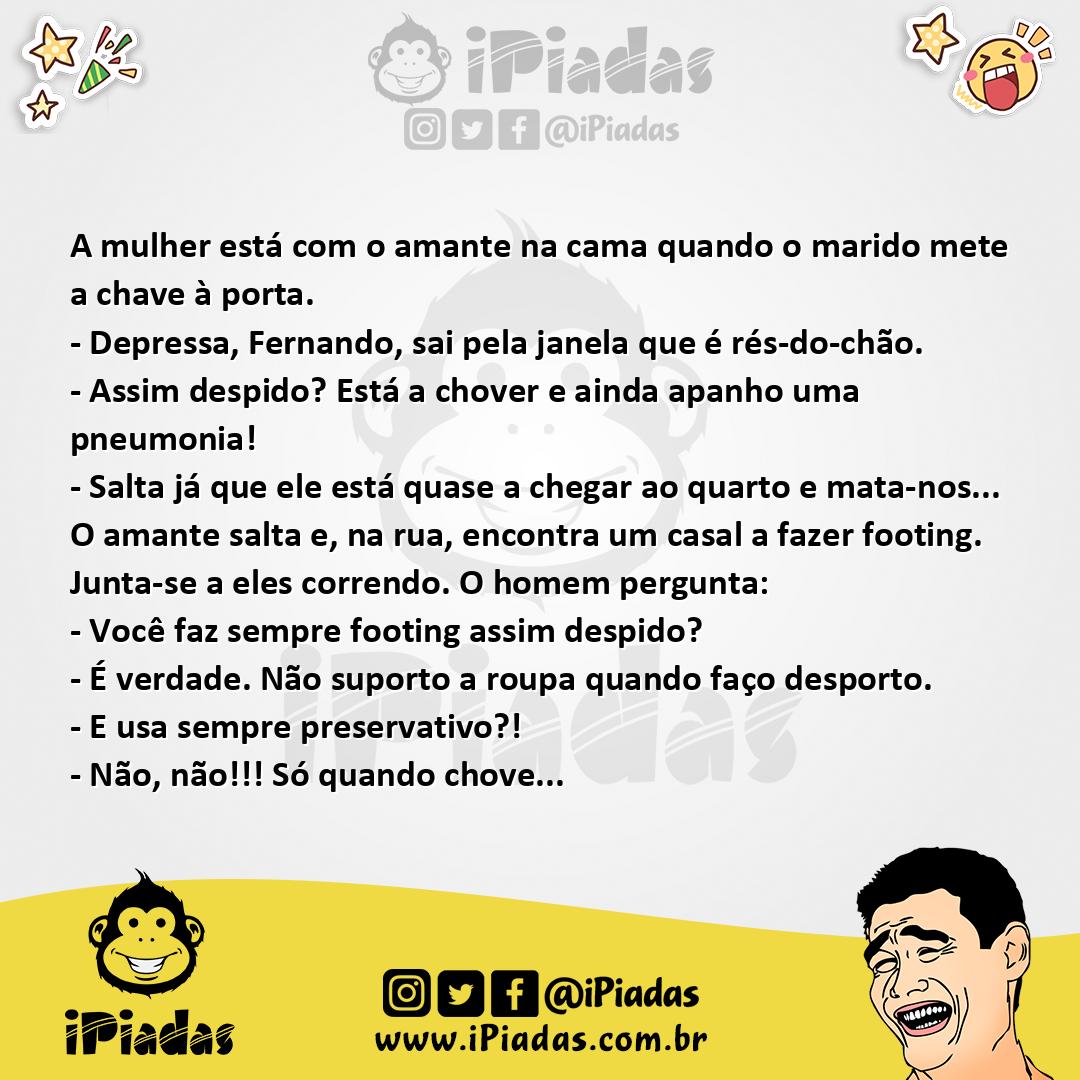 Ilustração da piada Mulher e o amante no iPiadas
