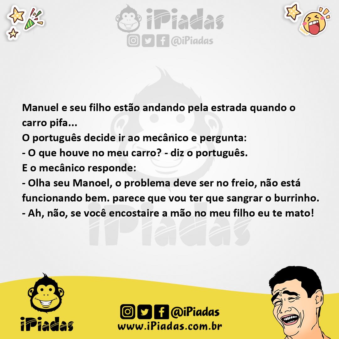 Ilustração da piada Não mexe com ele no iPiadas