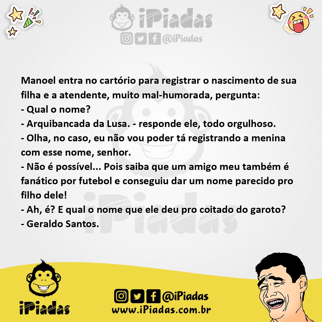 Ilustração da piada Nome próprio no iPiadas