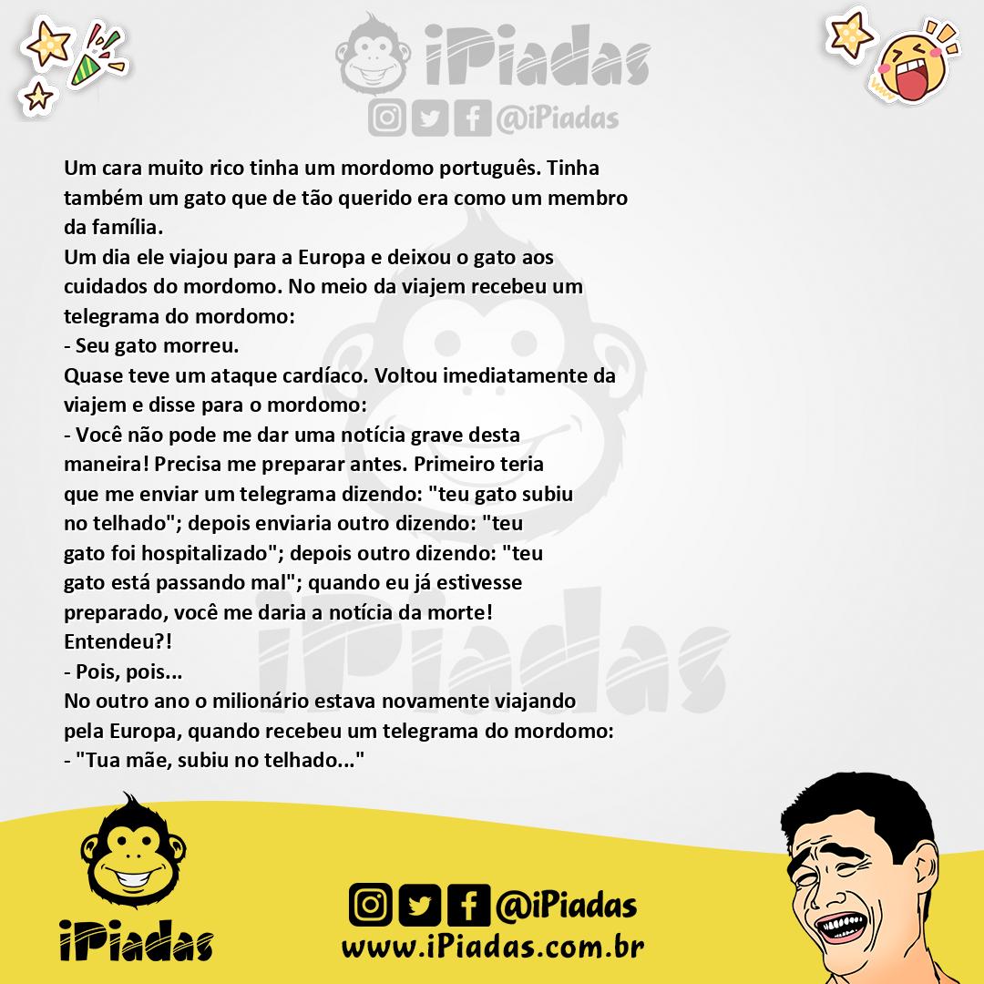 Ilustração da piada NOTÍCIA GRAVE no iPiadas