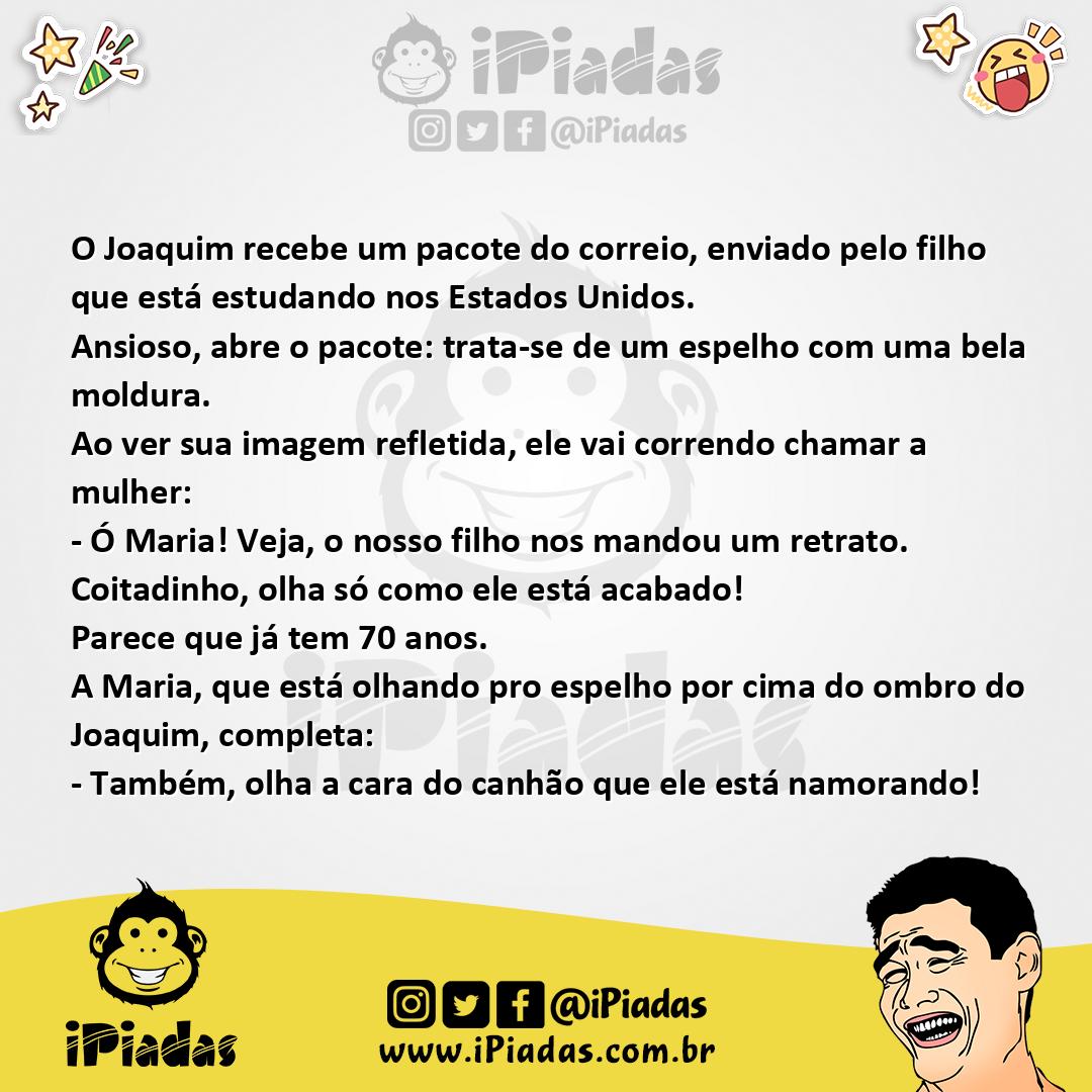 Ilustração da piada O Pacote no iPiadas