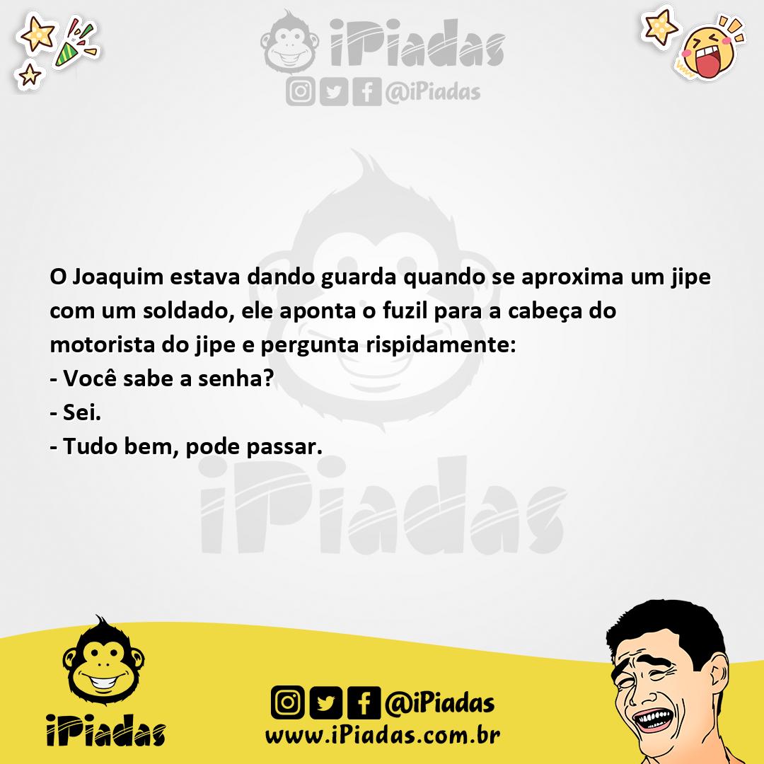Ilustração da piada O português que estava de guarda no iPiadas