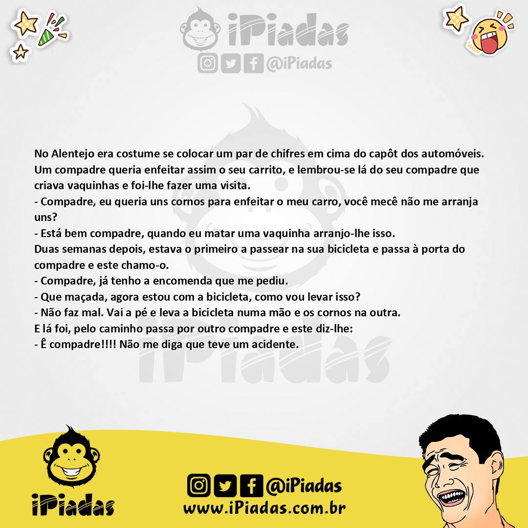 Ilustração da piada Par de chifres no iPiadas