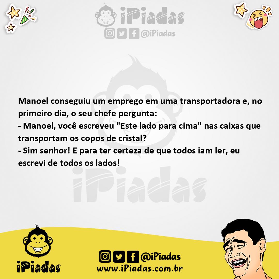 Ilustração da piada Portuga e as caixas no iPiadas