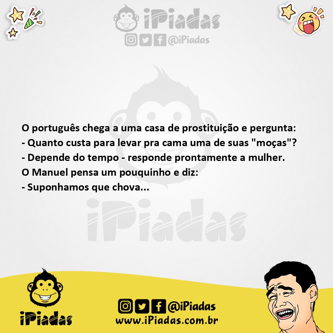 Ilustração da piada Português na casa de prostituição no iPiadas