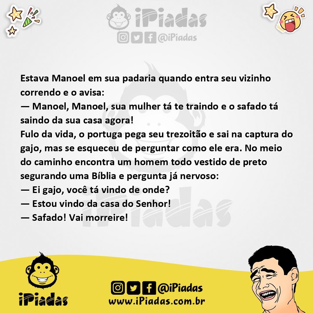 Ilustração da piada Português Traído no iPiadas