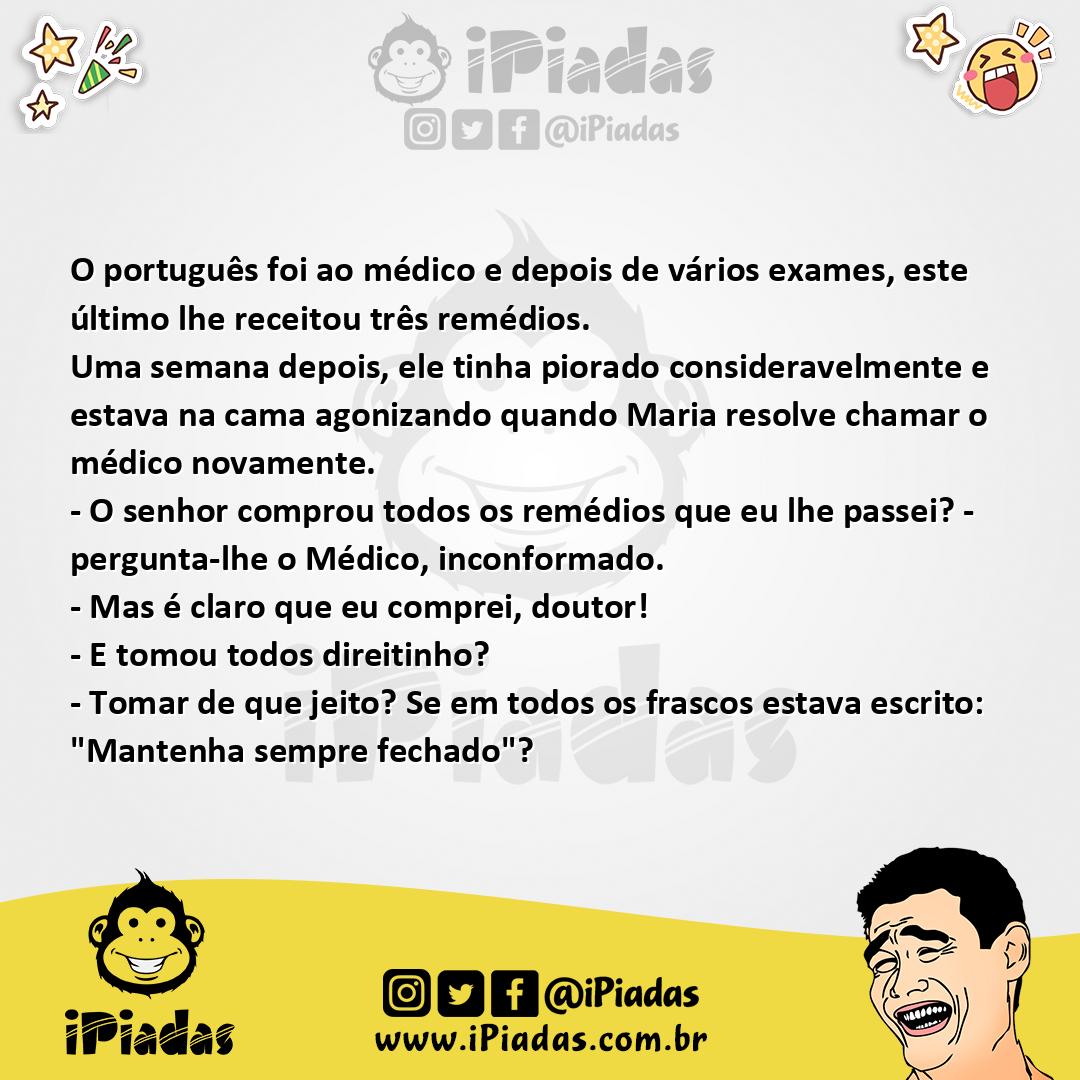 Ilustração da piada Remédios que não resolvem no iPiadas