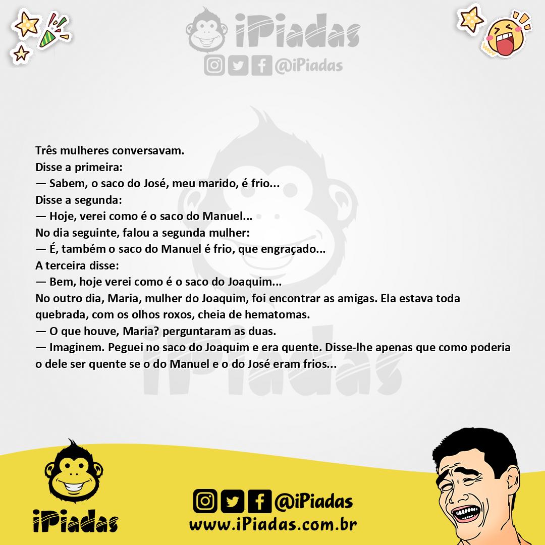 Ilustração da piada Sacos Frios no iPiadas