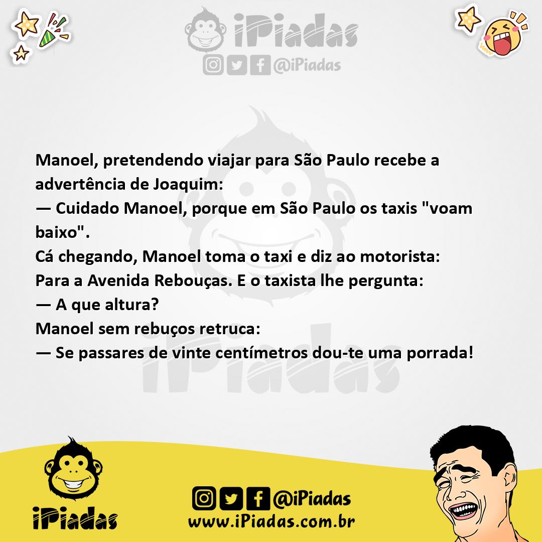 Ilustração da piada Taxis de São Paulo no iPiadas