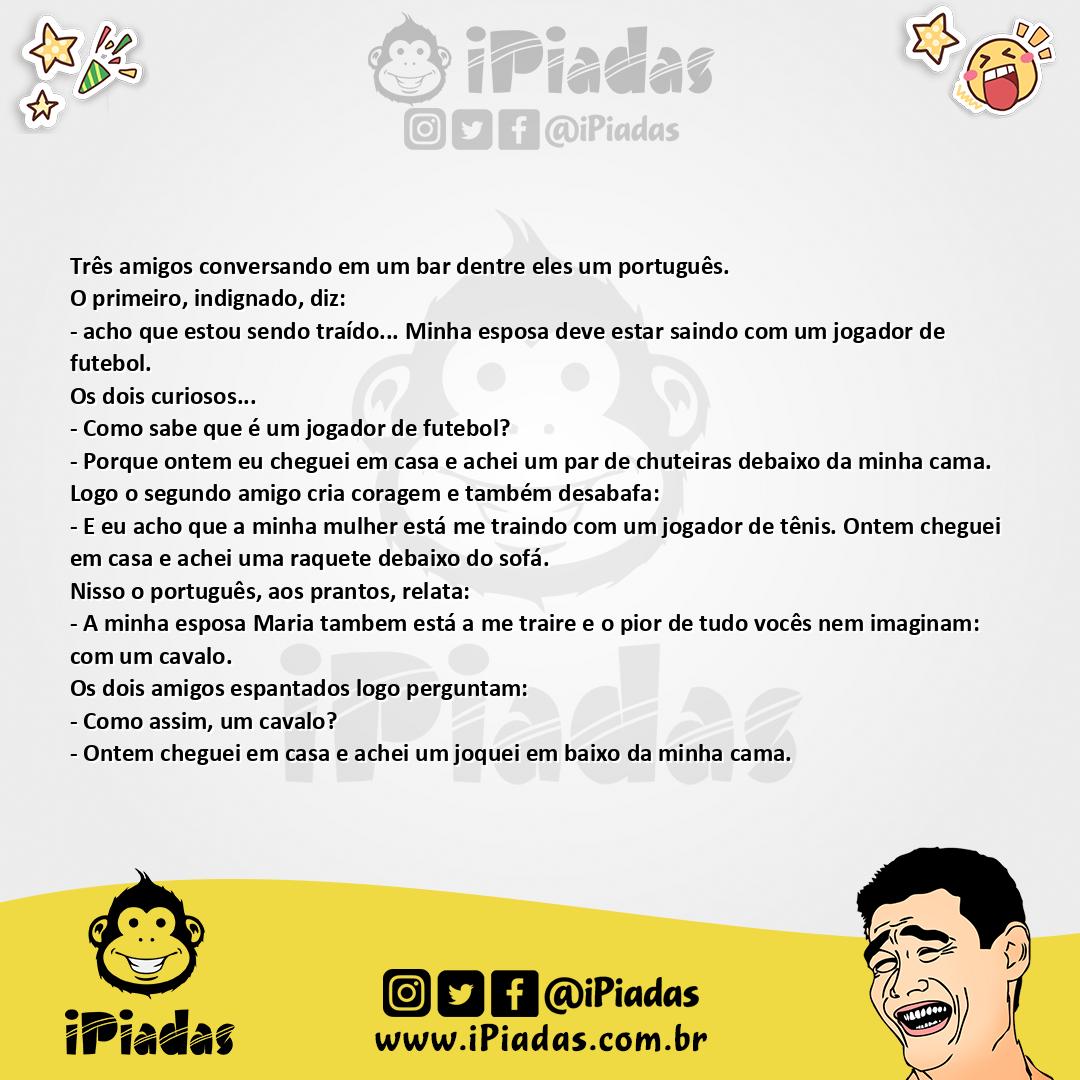 Ilustração da piada Traição no iPiadas