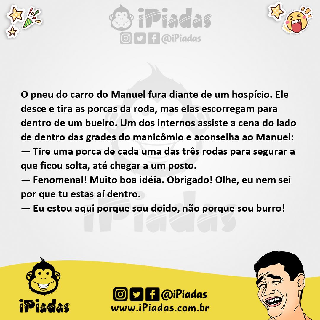 Ilustração da piada Troca do Pneu no iPiadas