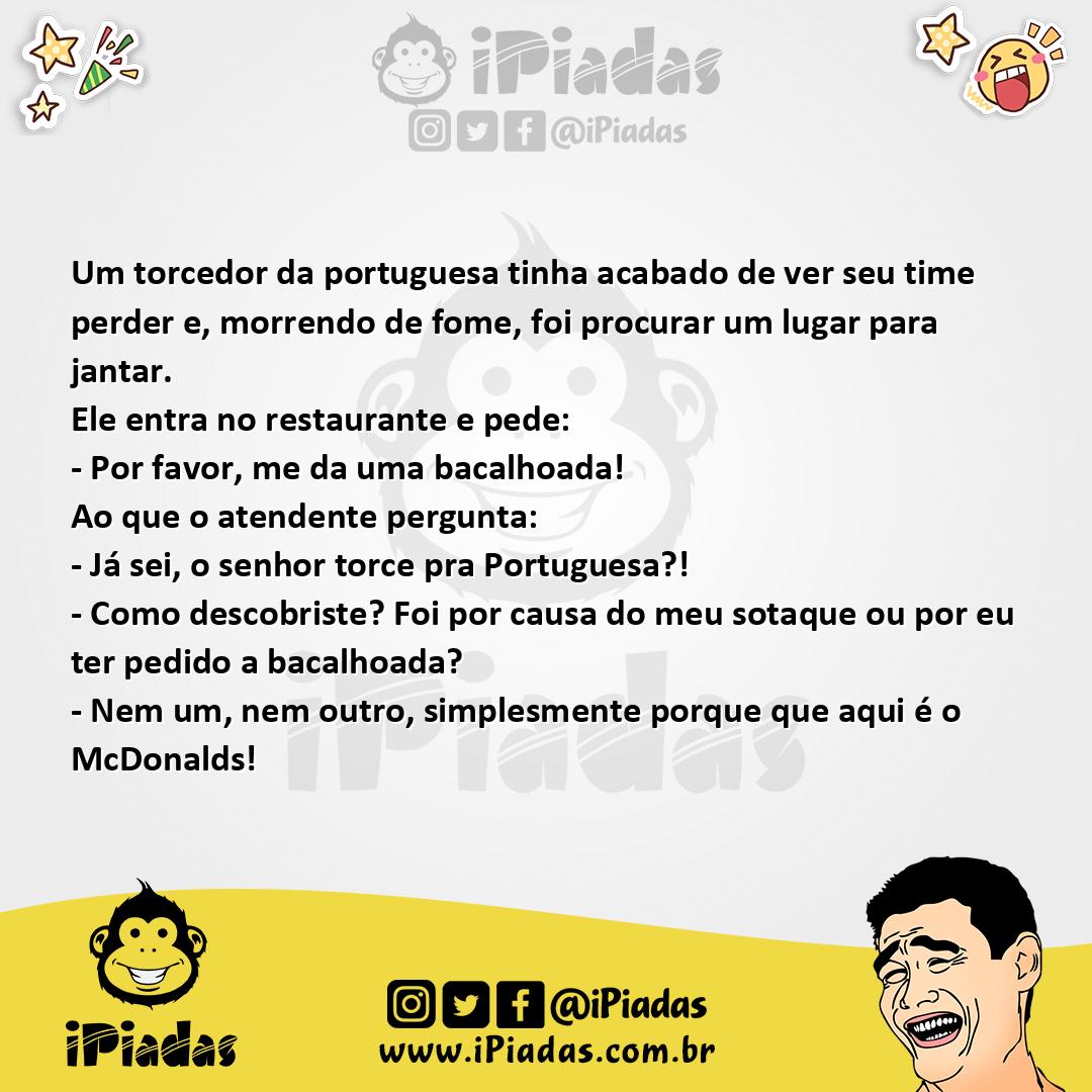Ilustração da piada Um luso com fome no iPiadas