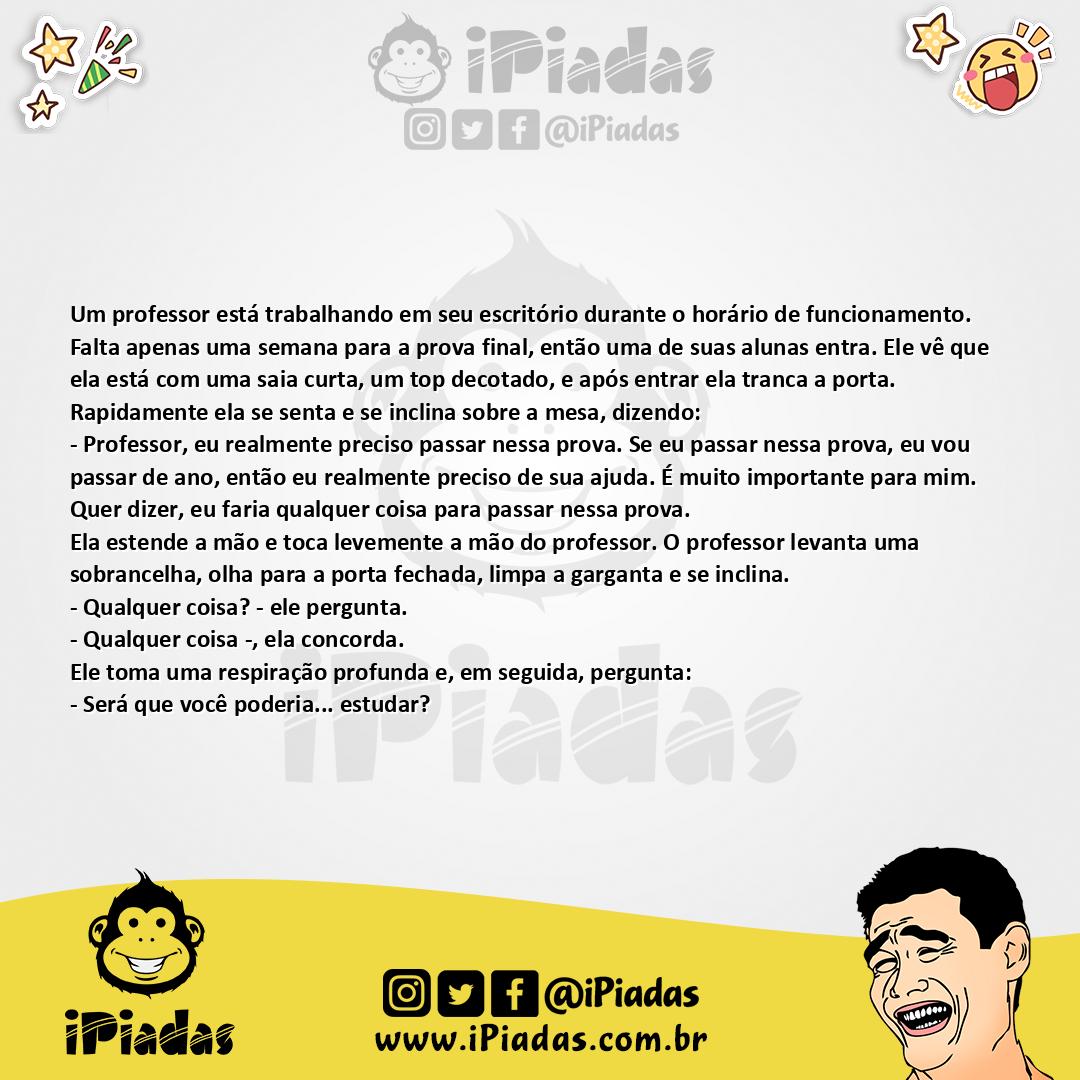 Ilustração da piada Ajuda na Prova Final no iPiadas