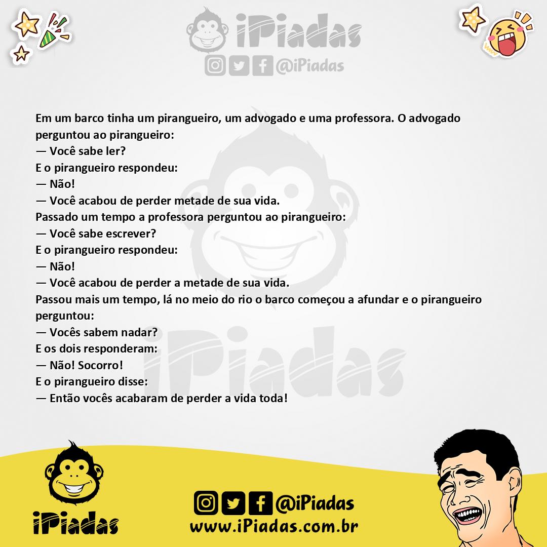 Ilustração da piada Em Um Barco no iPiadas