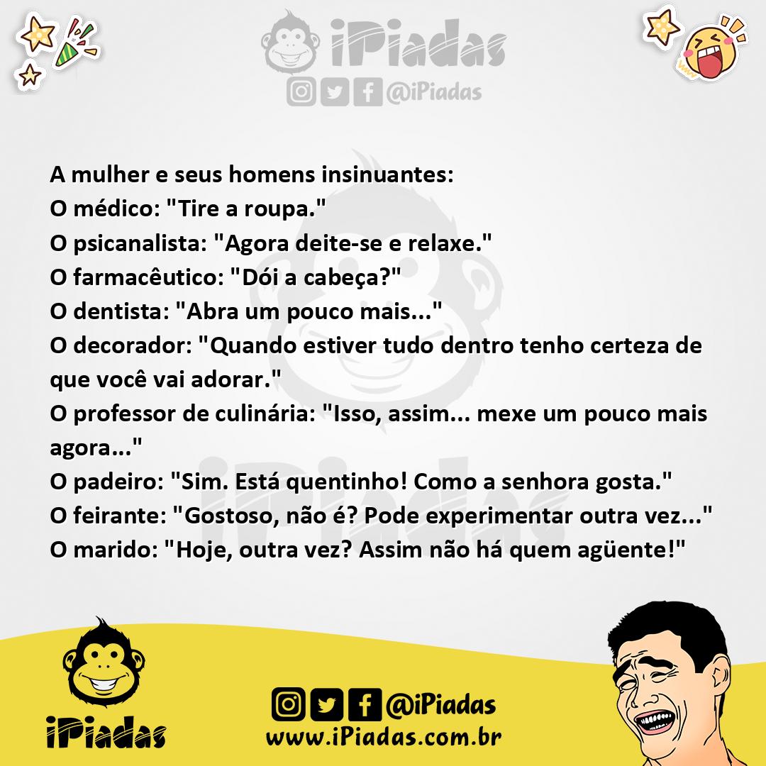Ilustração da piada Mulher e Seus Homens no iPiadas