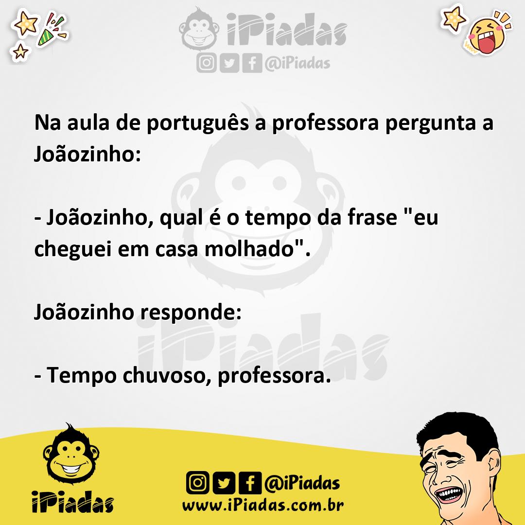 Ilustração da piada Tempo de frase no iPiadas