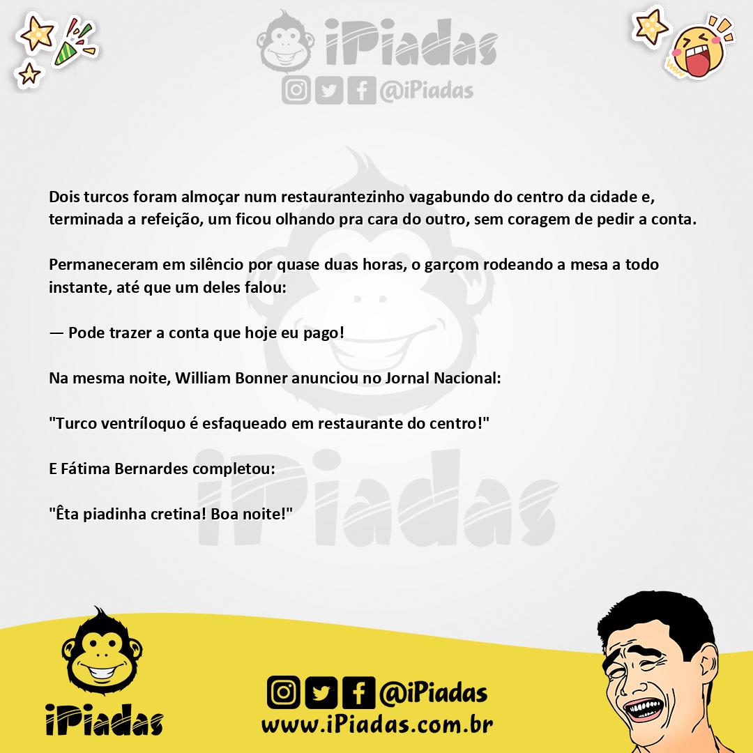 Ilustração da piada Almoço de amigos no iPiadas