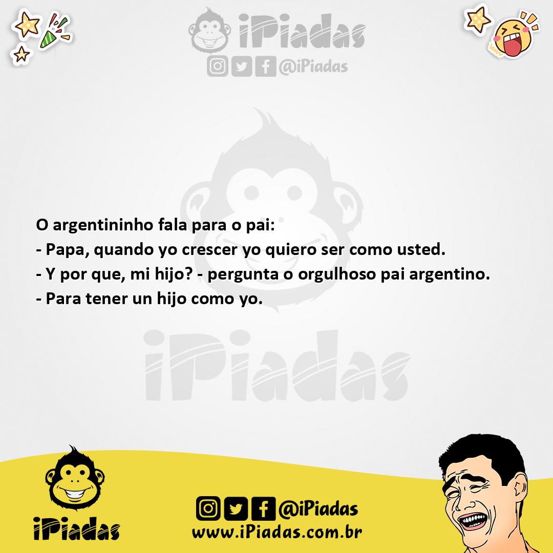 Ilustração da piada Argentino e o pai no iPiadas