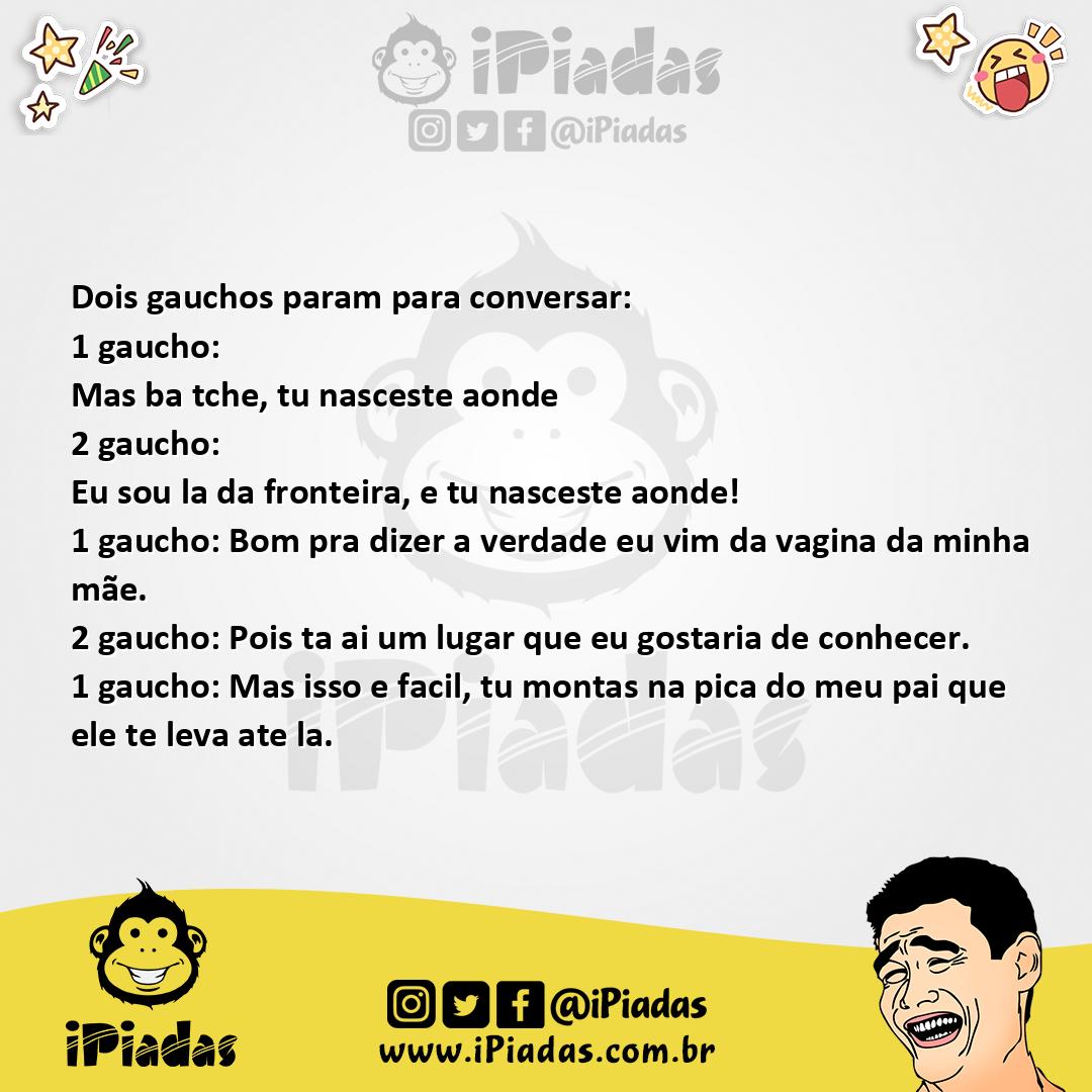 Ilustração da piada Conversa de gaúcho no iPiadas
