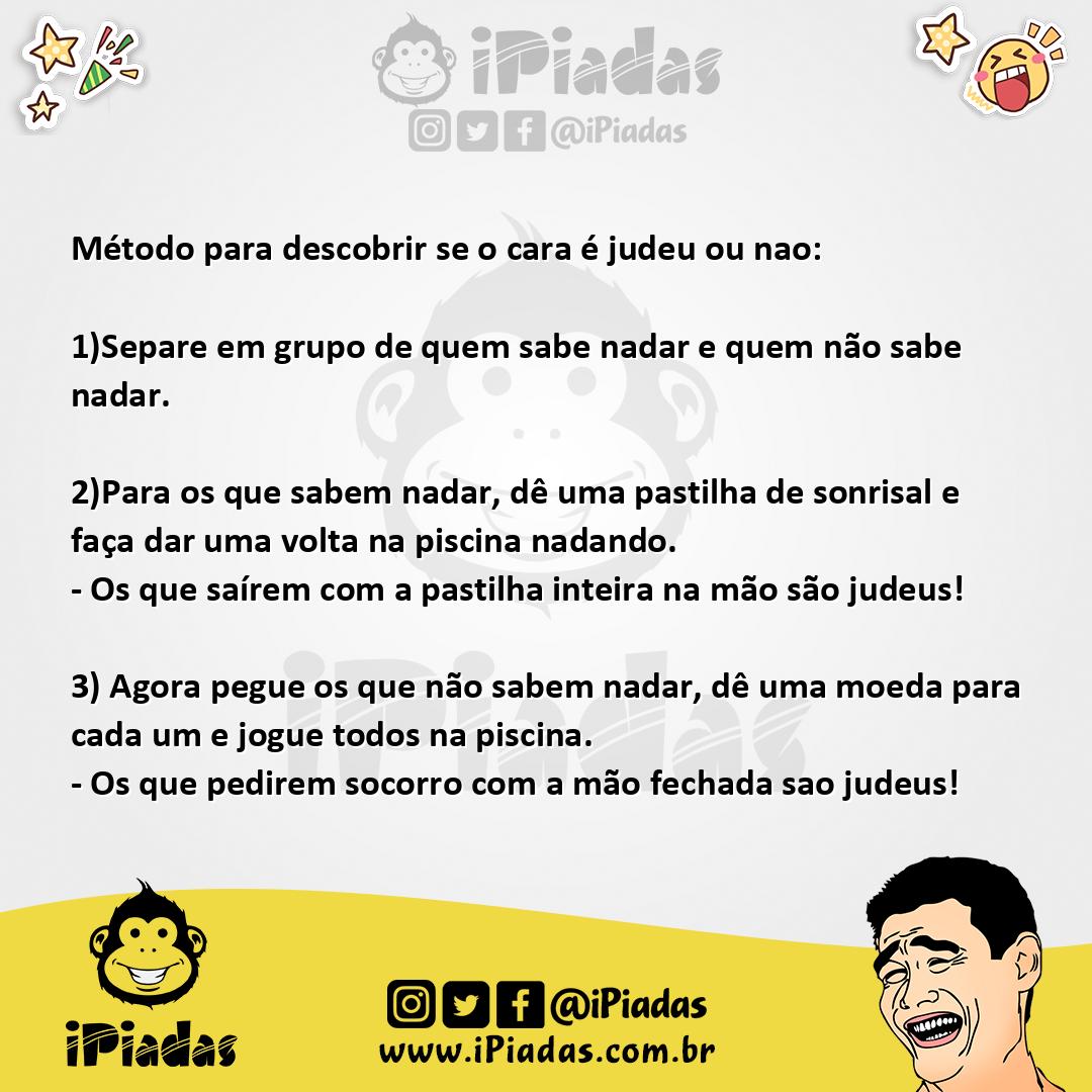 Ilustração da piada Descobrir se é judeu! no iPiadas