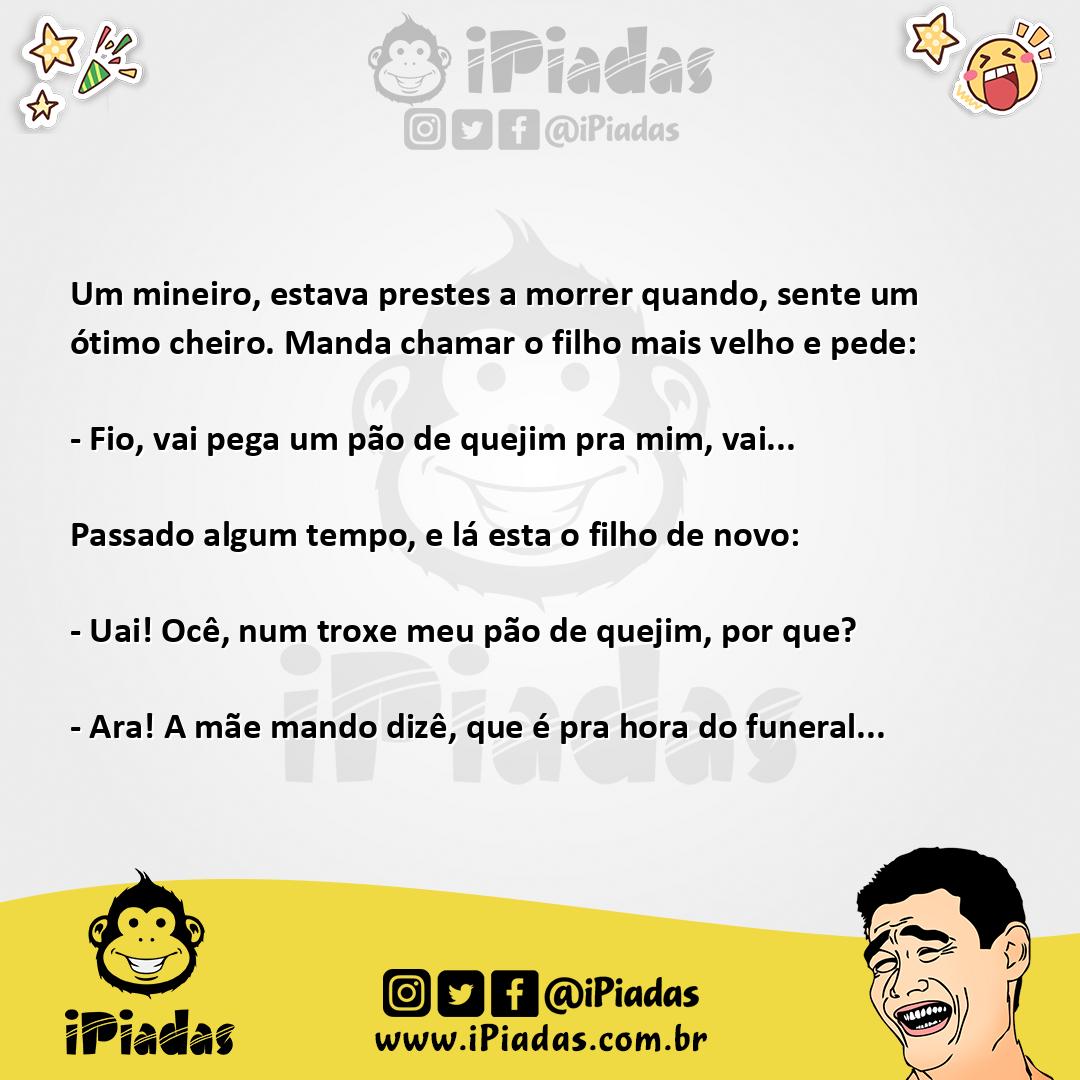 Ilustração da piada Funeral no iPiadas