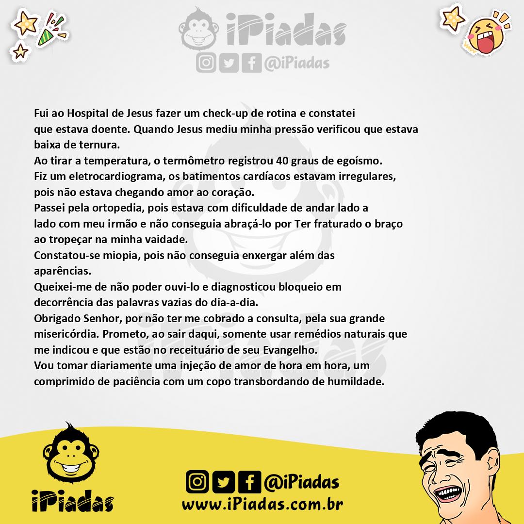 Ilustração da piada Hospital de Jesus no iPiadas