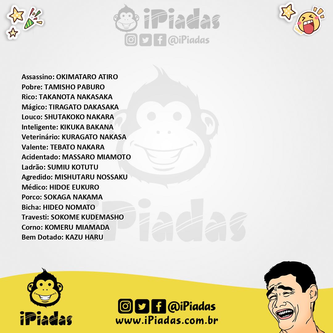 Ilustração da piada Japoneses famosos no iPiadas