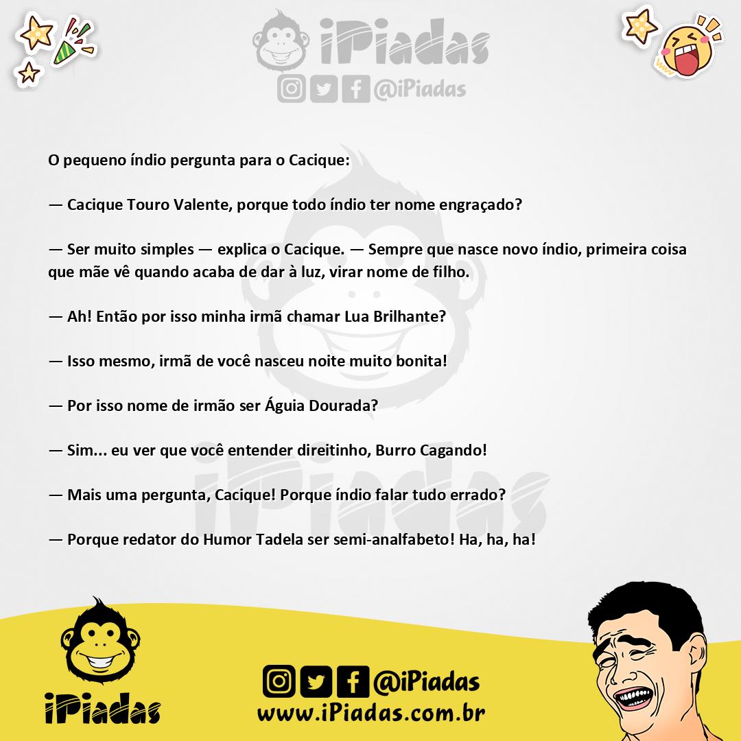 Ilustração da piada Mistério da tribo Nita no iPiadas