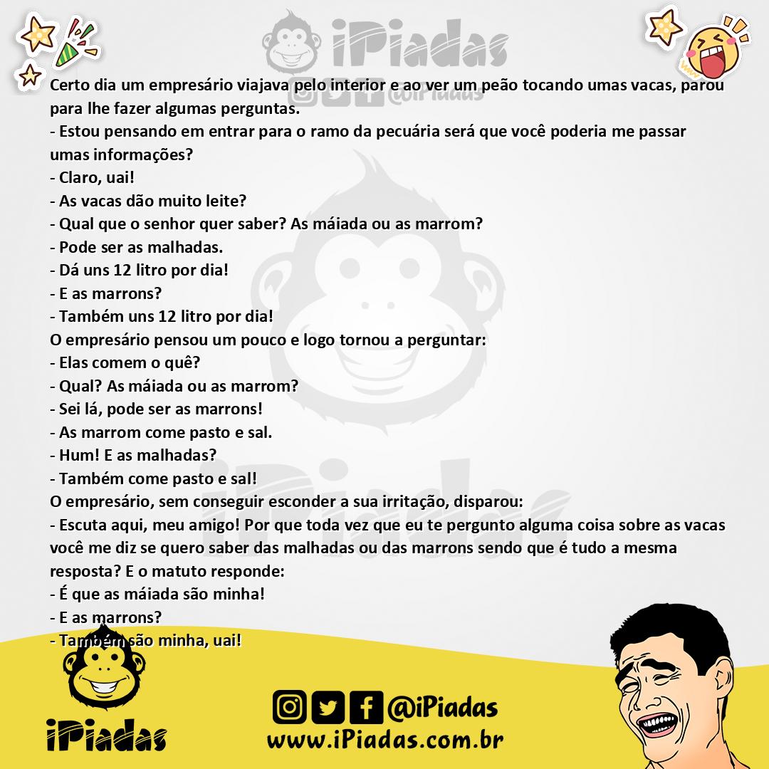 Ilustração da piada O criador de vacas no iPiadas