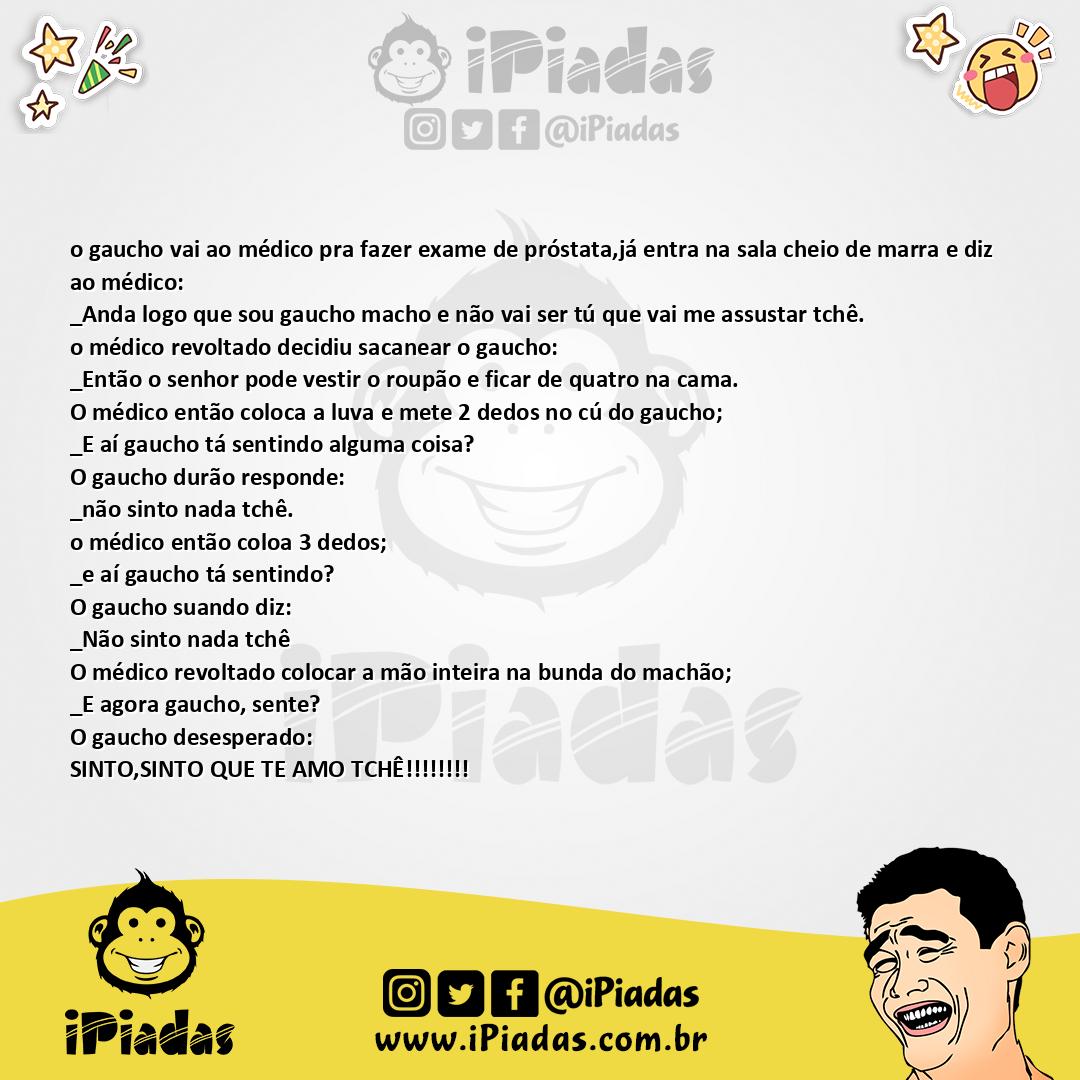 Ilustração da piada O gaúcho e o médico no iPiadas