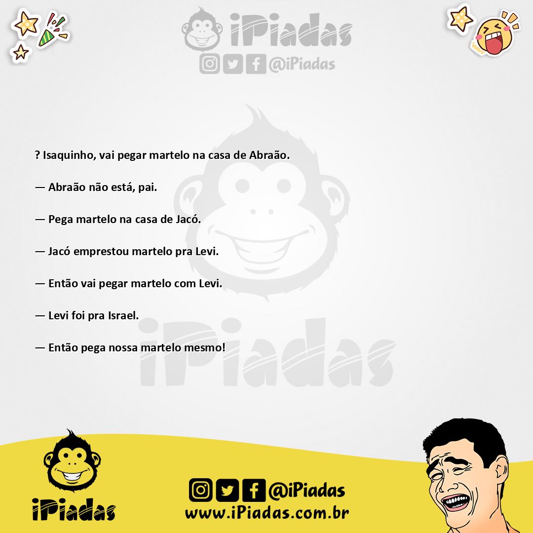 Ilustração da piada O martelo emprestado no iPiadas