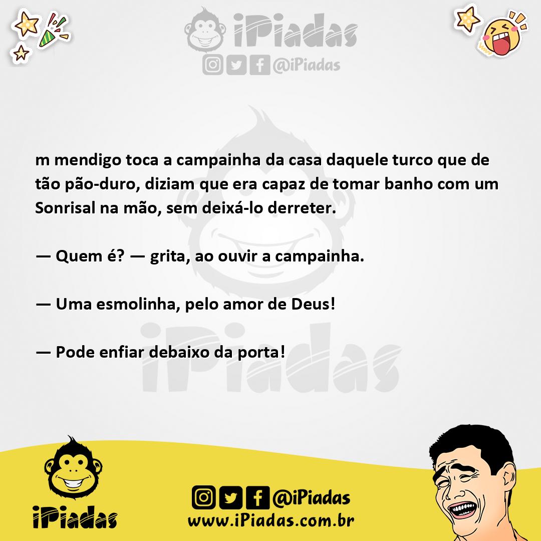 Ilustração da piada Pão duro e o mendigo no iPiadas
