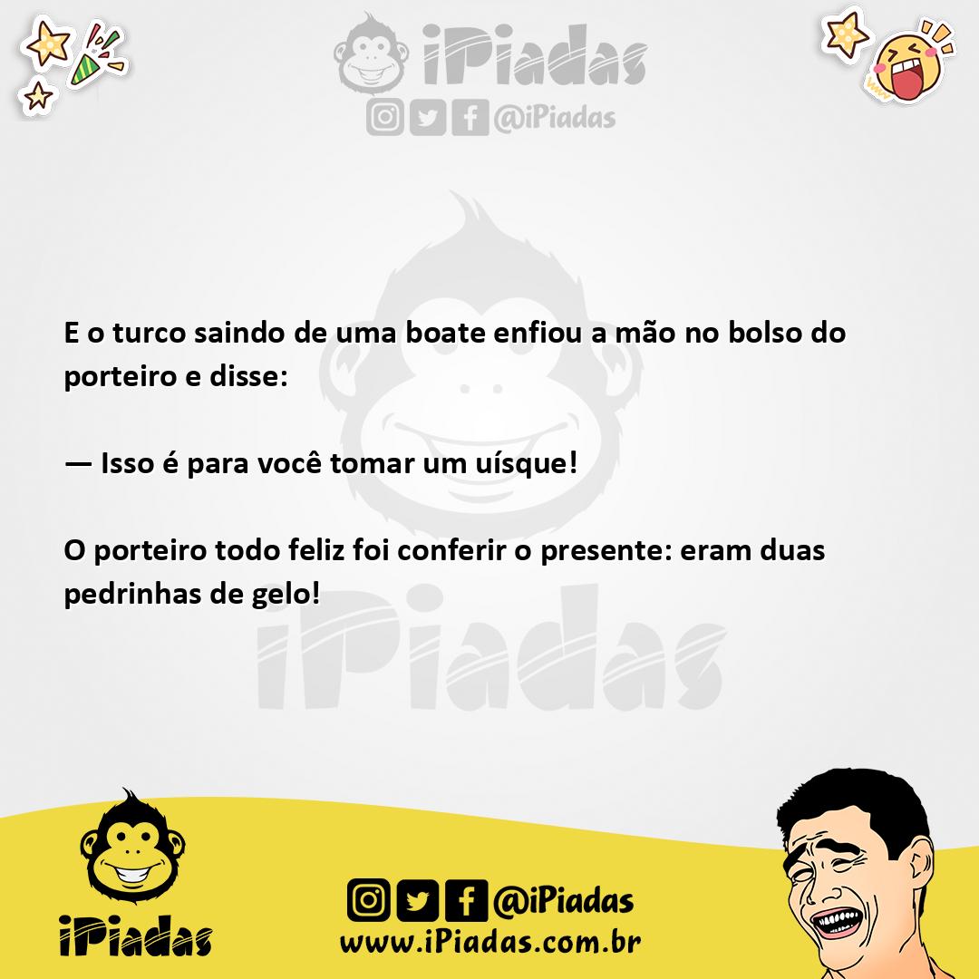 Ilustração da piada Presente de turco no iPiadas