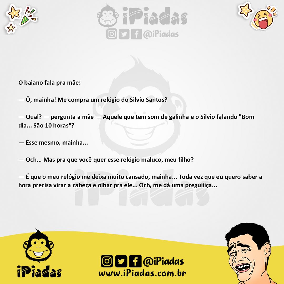 Ilustração da piada Relógio do Sílvio no iPiadas