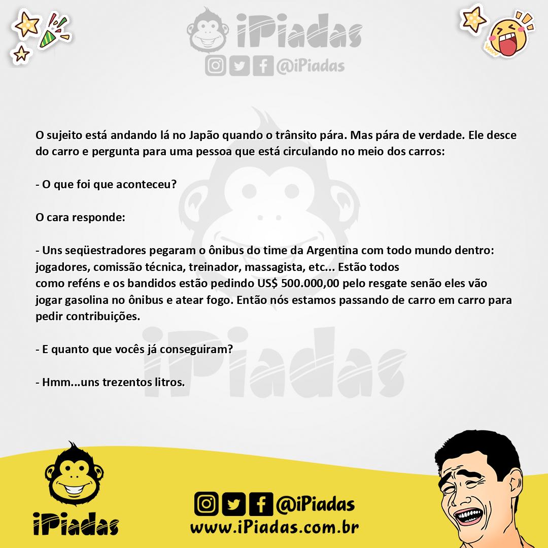 Ilustração da piada Sequestro de Argentinos no iPiadas