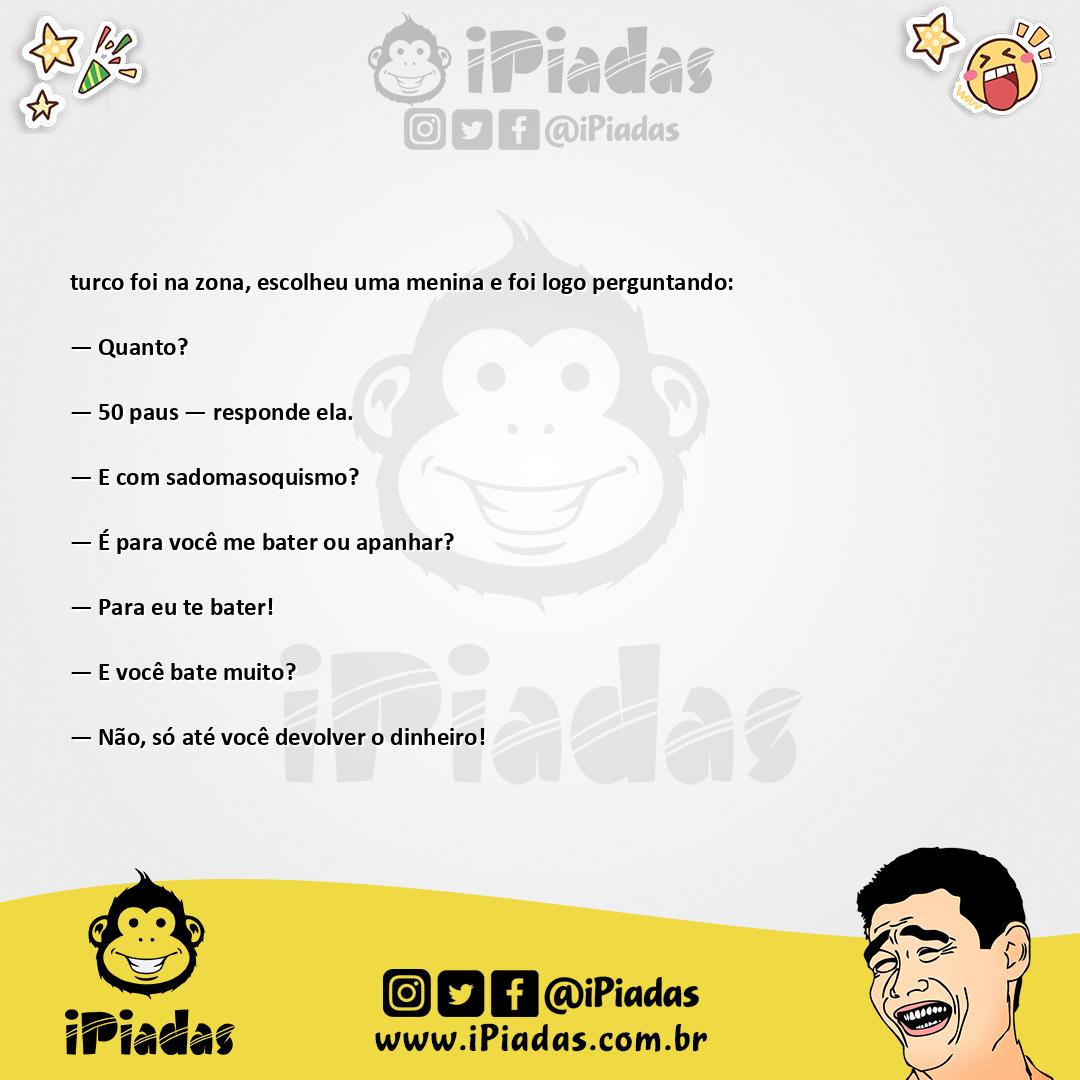 Ilustração da piada Turco sadomasoquista no iPiadas
