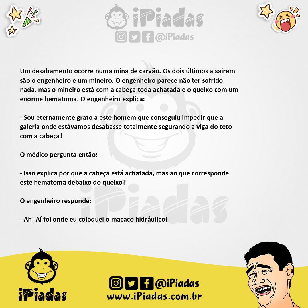 Ilustração da piada Um engenheiro e um mineiro no iPiadas