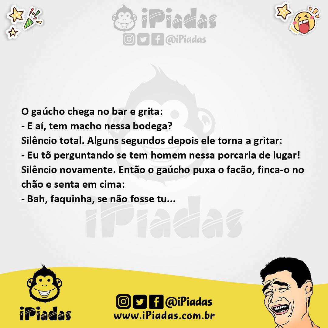 Ilustração da piada Cena de Macho no iPiadas