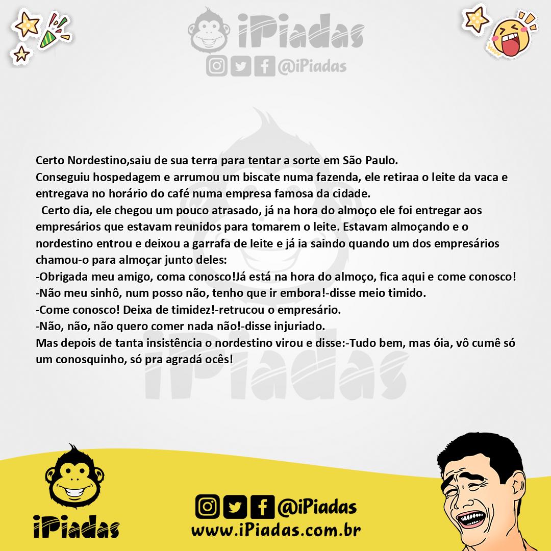 Ilustração da piada Coma Conosco! no iPiadas