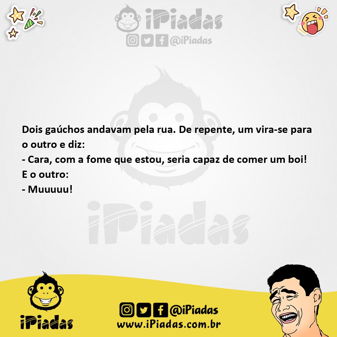 Ilustração da piada Fome de Leão no iPiadas