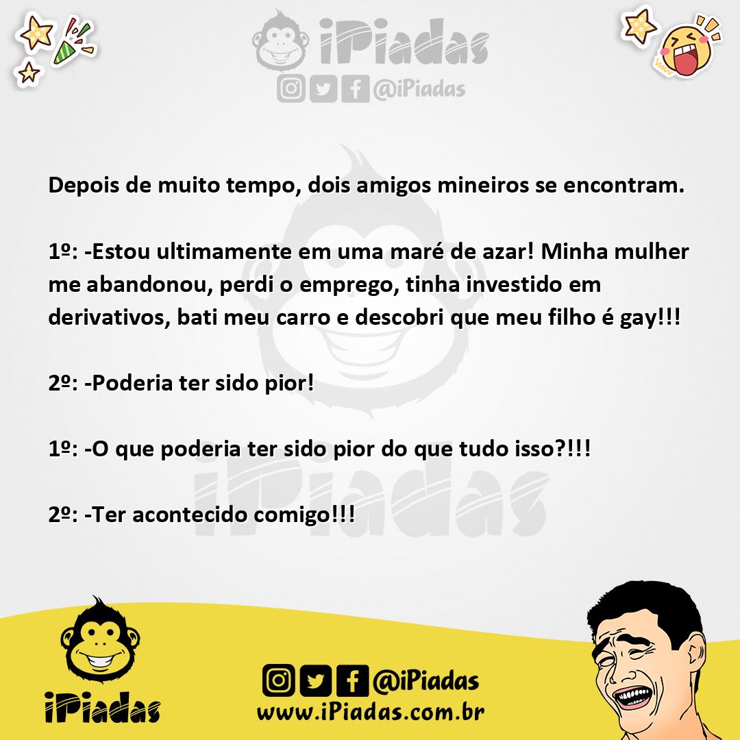 Ilustração da piada Mineiro Azarado no iPiadas