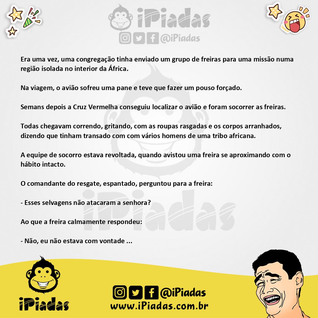 Ilustração da piada Ataque das Freiras no iPiadas