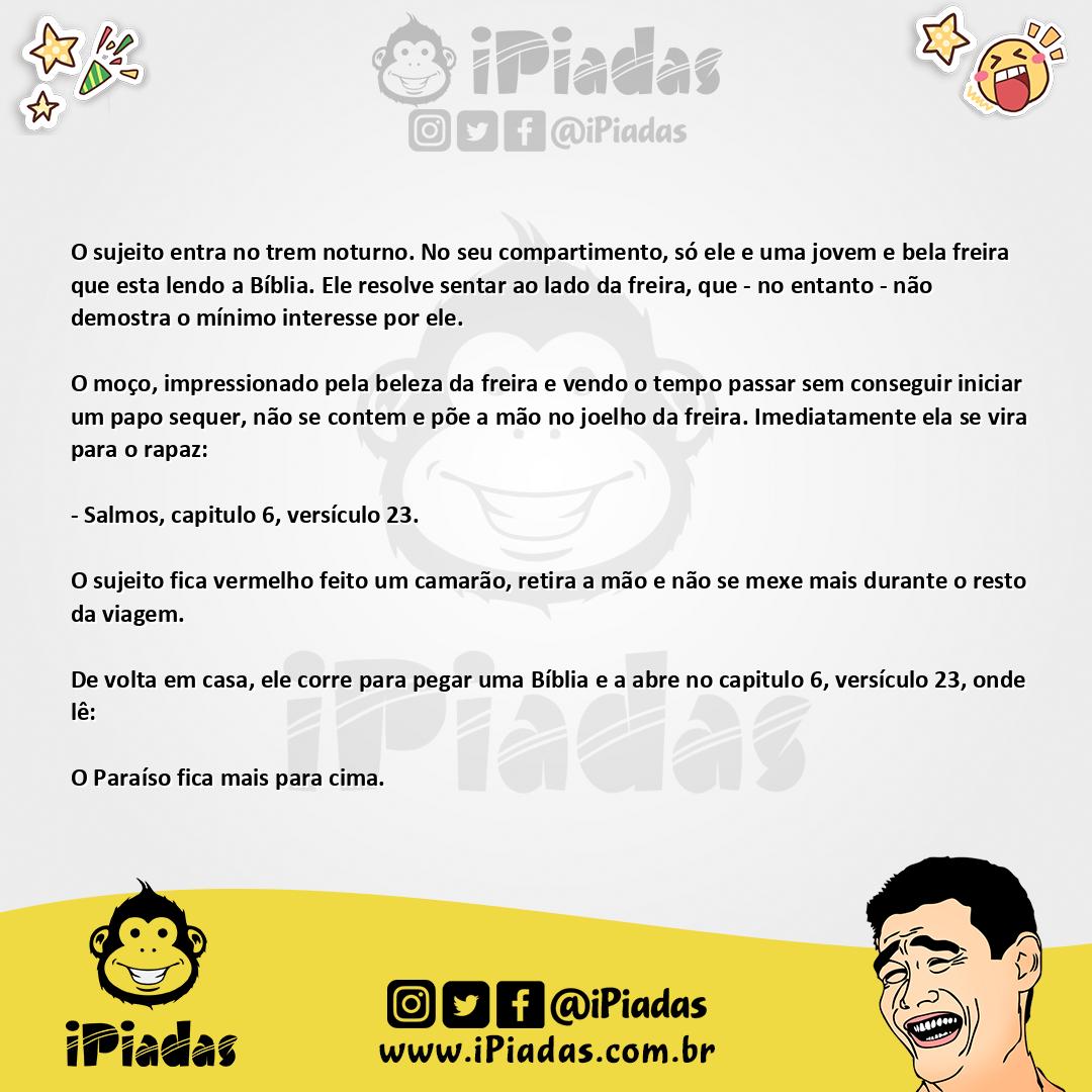 Ilustração da piada Uma jovem e bela freira no iPiadas