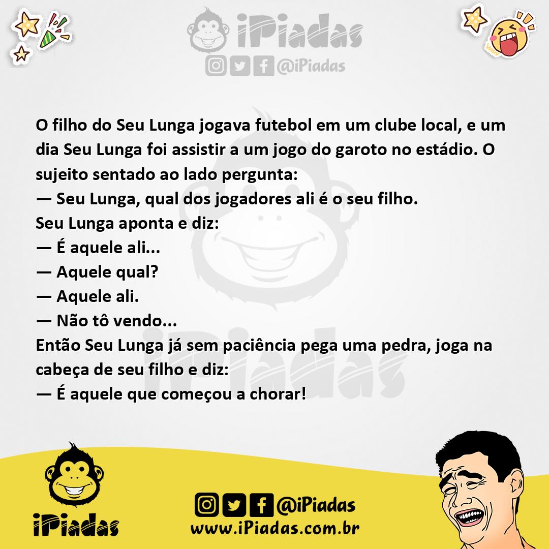 Ilustração da piada Assistindo o Jogo do Filho no iPiadas