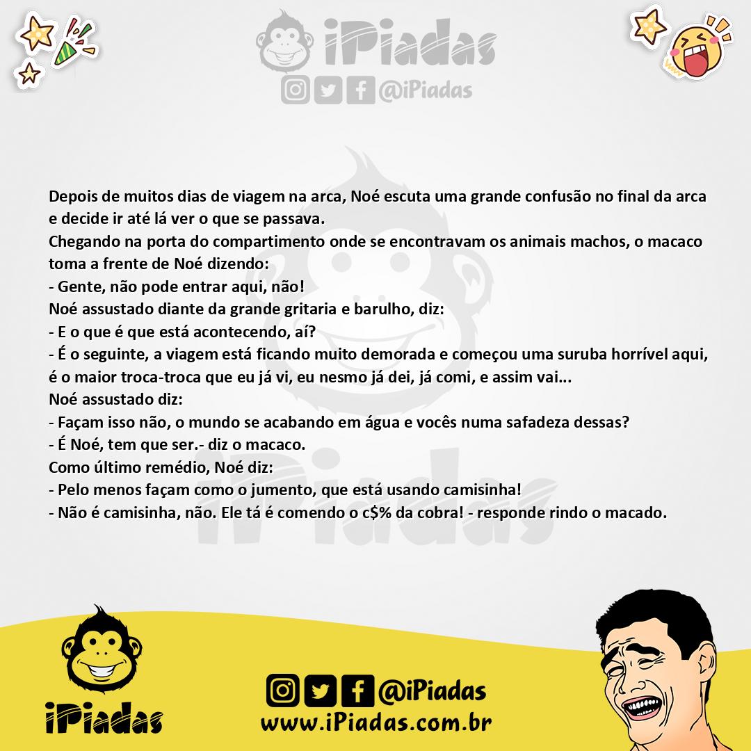 Ilustração da piada Arca de Noé no iPiadas