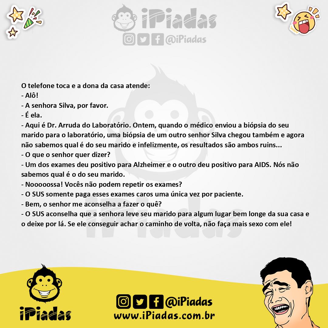 Ilustração da piada SUS Online no iPiadas