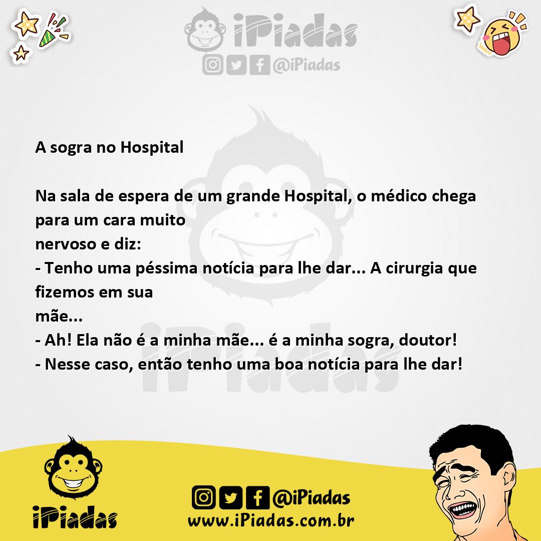 Ilustração da piada A Sogra no Hospital no iPiadas